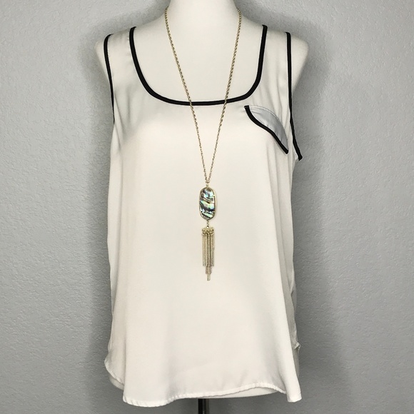 Guess Tops - Guess Los Angeles White Semi Sheer Tank Top